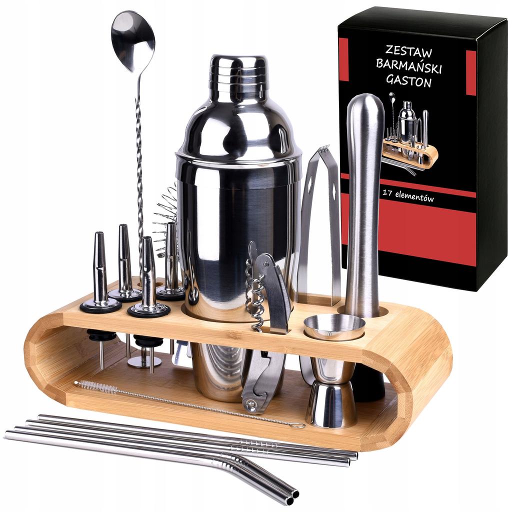 Gaston Shaker Stand Bartender Set 17 Pieces