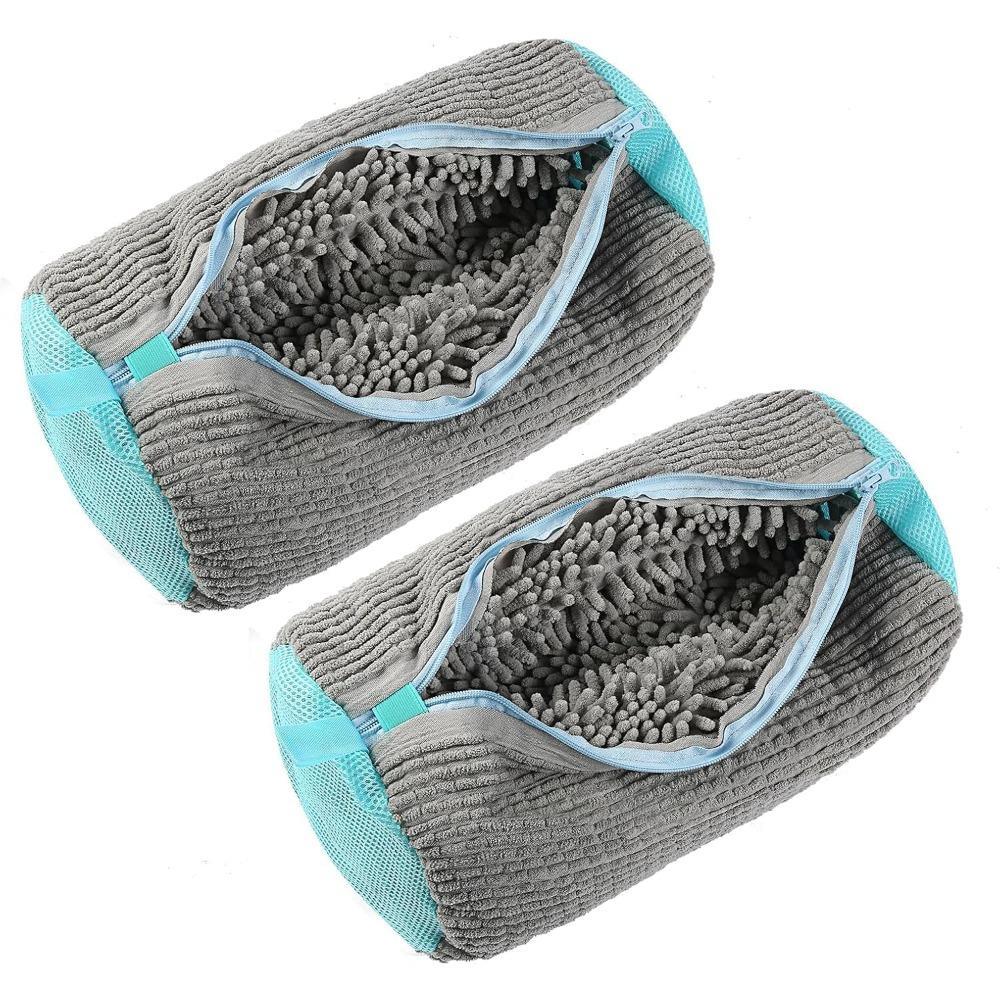 

Shoe Washing Machine bag, Shoe Laundry Bag for Washer and Dryer,Reusable and Durable Zipper with Hook Design (Gray, 2 Pack) Pack of 1