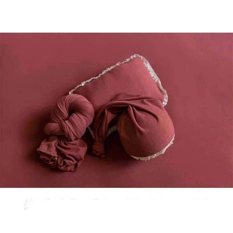 

Baby Wrap Blanket Photo Backdrop Set Newborn Photography Props with Swaddling Cloth Pillow Hat Practical photography Accessories