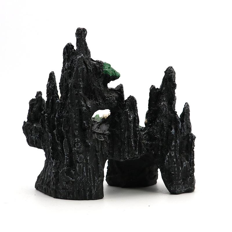 Fish Tank Landscape Decoration Artificial Resin Rockery Aquarium Accessories Decorations for Living Room Table Decoration