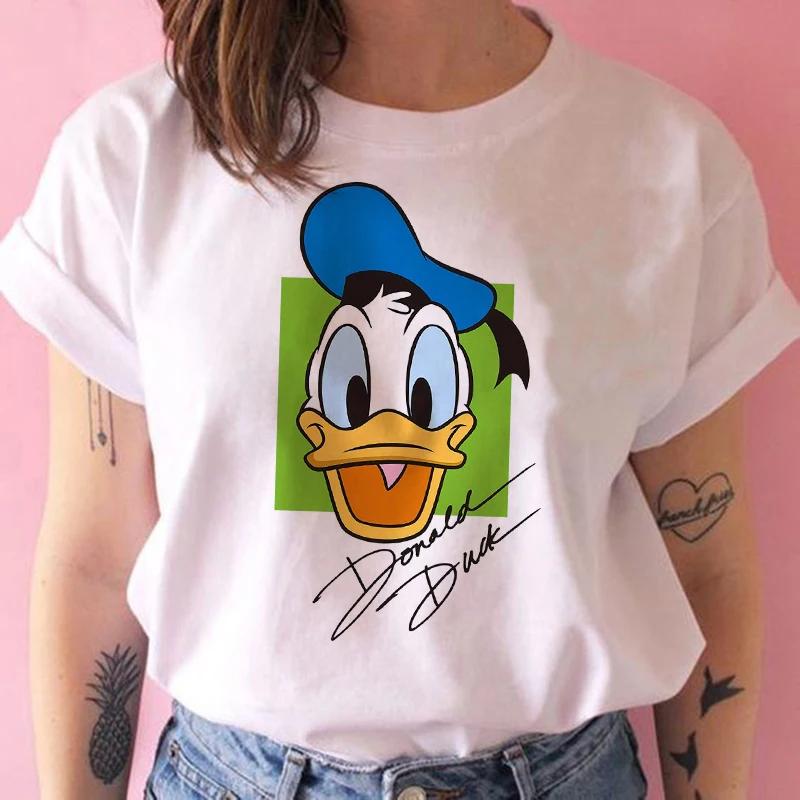 Disney Funny Mickey Tshirt Minnie Mouse Cartoon T-shirt Printing Women Tshirt Female Clothes Kawaii Summer Girls Clothing