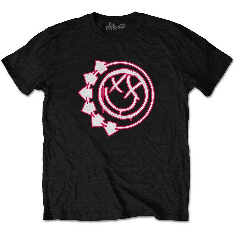 Blink 182 Six Arrow Smile (Black) Kids T-Shirt (9-10 Years) L