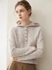Women's 100% Cashmere Hooded Sweater - Autumn/Winter 2026 Collection - Loose Slimming Knit Pullover Base Layer