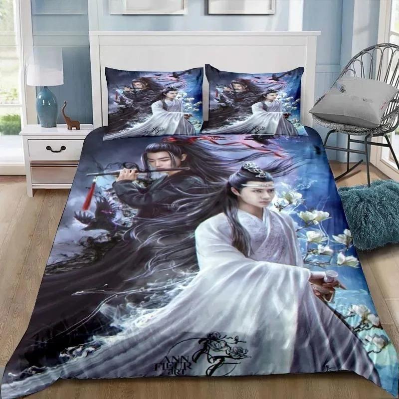 The Untamed Xiao Zhan Wang Yi Bo Bedding Set Single Twin Full Queen King Size Bed Set for Adult Kid Bedroom