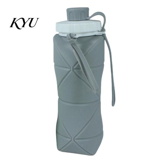 Space Saving Bottle for Outdoors 600ml Portable Foldable Water Bottle, Food Grade Silicone Telescopic Durable Collapsible Cup Trips Lightweight