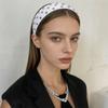 Solid Color Punk Headwrap Korean Style Elastic Hair Band Elegant Rivet Headbands  Headwear