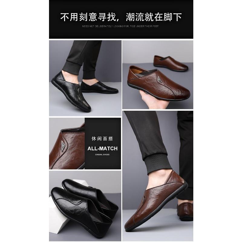 Men Breathable Casual Slip On Soft Sole Solid Color Business Daily Loafers