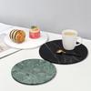 Natural Marble Round Serving Tray Coffee Table Dessert Display Modern Minimalist Home Decor