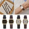 Square Minimalist Quartz Watch Women Petite Wrist Retro Synthetic Leather Strap