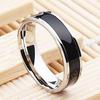 Men Women Black Band Ring Titanium Stainless Steel Fashion Jewelry Lover Gift