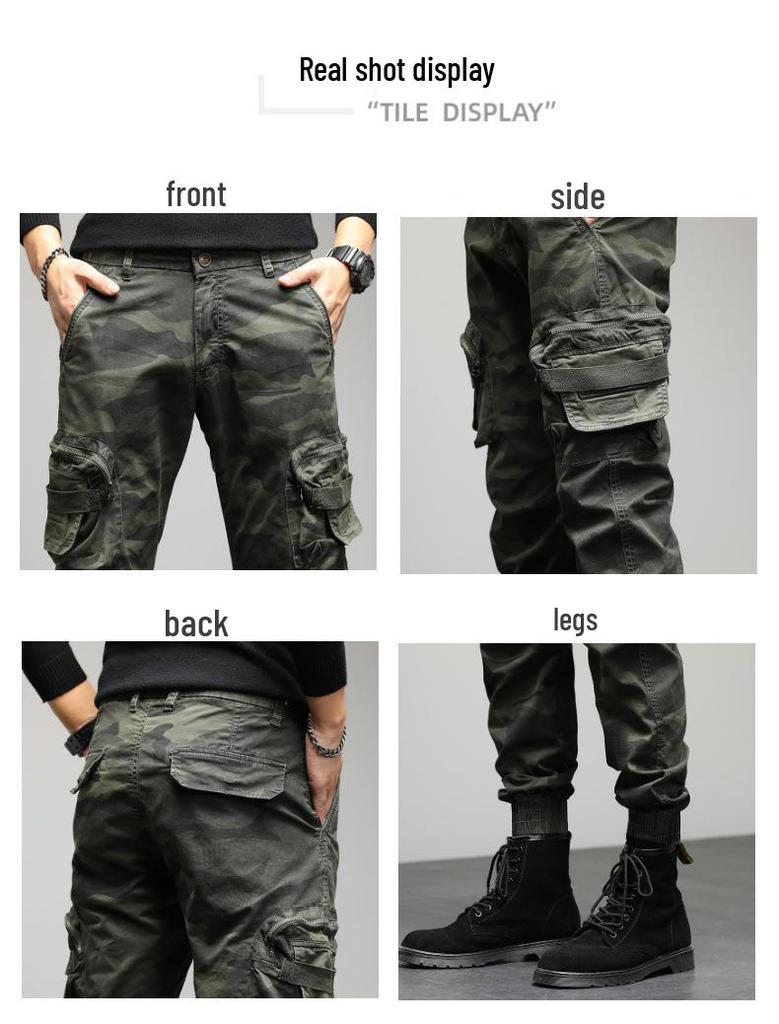 2025 Men's Trendy Cargo Cuffed Harem Pants - Versatile High Street Youth Sports & Leisure Trousers
