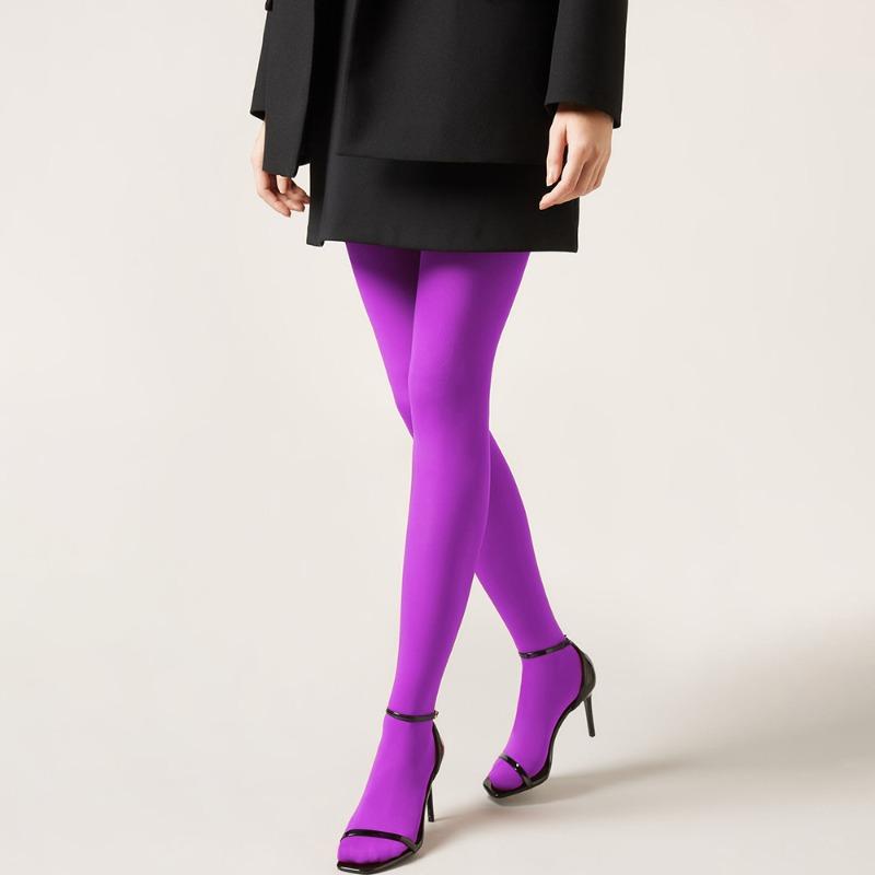 Vintage Red Women's Pantyhose Spring Autumn Super Elastic Y2k Slim Fit Candy Colored Tights Stockings for Females