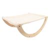 Wooden Cat Hammock Foldable Antislip Easy To Assemble Elevated Pet Hammock Bed Furniture for Indoor Cat Plush Style