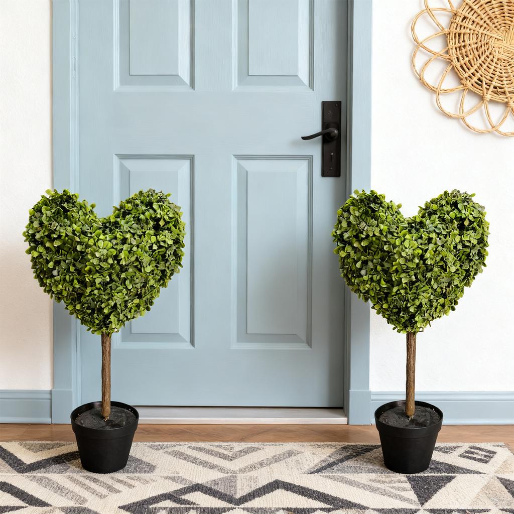 Heart Shape Plants, Artificial, Suitable For Easter Porch Decoration Outdoor Indoor