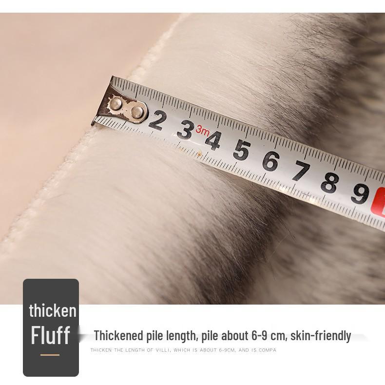 Round Plush Imitation Wool Rug - Versatile Mat for Windows, Bedside, Living Rooms, and Bedrooms