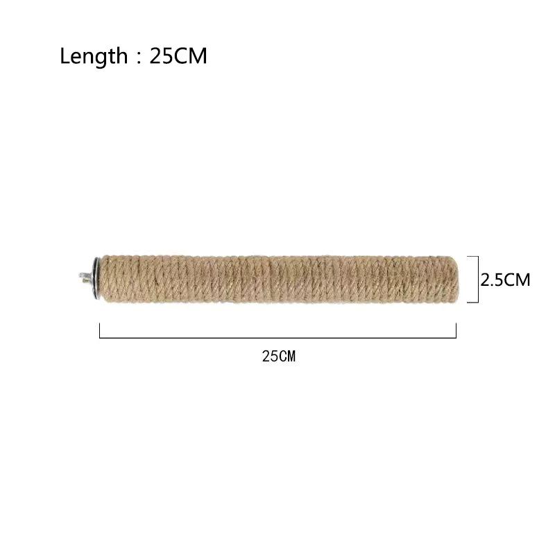 Natural Hemp Rope Bird Perch for Parrots - Handmade Chewable Perch Stand Eco-Friendly Cage Accessory for Parrots Pet Birds Toy