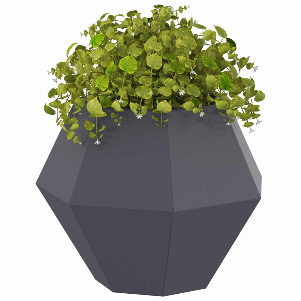 Plant Pot Anthracite 50 X 50 X 40 Cm Steel