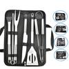 20Pcs BBQ Grill Tools Set Stainless Steel Heavy Duty Grilling Accessories Kit Grill Utensils Set with Canvas Bag Barbecue Kit