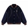 Men's Retro Baseball Cotton Jacket - Winter College Style Woolen Outerwear