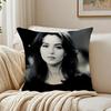 MMonica Bellucci Cushion Cover Linen Pillowcase Soft  for Sofa Bed Home Room Decor