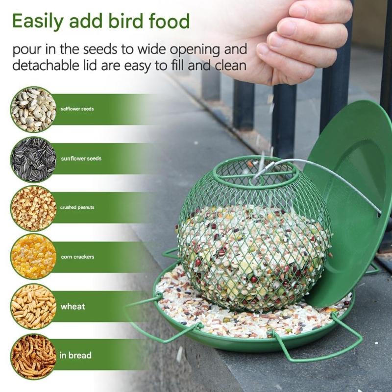 Bird Feeder For Outside Multipurpose Metal Bird Cage Feeder Reusable Feeding Accessories For Home Indoor Outdoor Garden