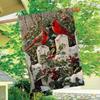 GD-DQ07050013-1pc Christmas Cardinals Welcome Winter Holly Berries and Snowbranches Garden Flag_4 (5) Outdoor Garden Flag Double-sided Home Decoratio
