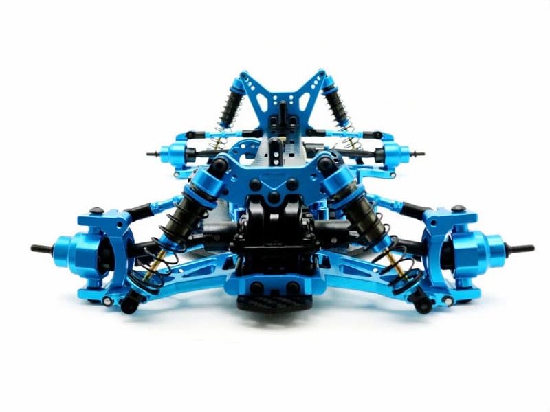 PMM TT02B 110 Scale Chassis Kit, 4WD Electric RC Car, DIY Upgraded Version, Carbon Fiber + Alloy Frame, Assembled RC Car, Off-Road Capability, 80%