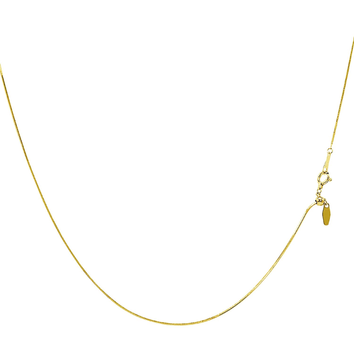 

Gold Chain Necklace 18K K18 Snake Width Maximum 45cm Length Adjustable [Lara Christie] 0.7mm Approx. 2.9g lc97-0015 золотий