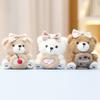 Bow Tied Adorable Dessert Bear Plush Keychain Cookie Themed Stuffed Toy Keyring