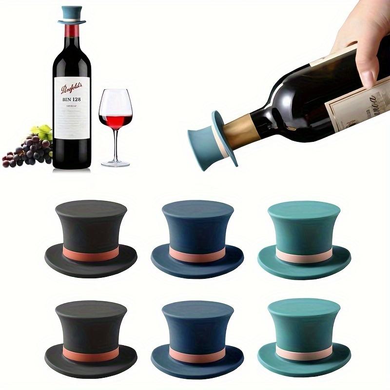 1/3/6PC Magic Hat Silicone Wine Stopper - Dustproof & Freshness-Preserving Bottle Seal for Red Wine and Champagne, Easy Storage