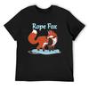 Rope Fox T-Shirt Vintage Quick Drying Louboutins Graphic T Shirts Shirts Men