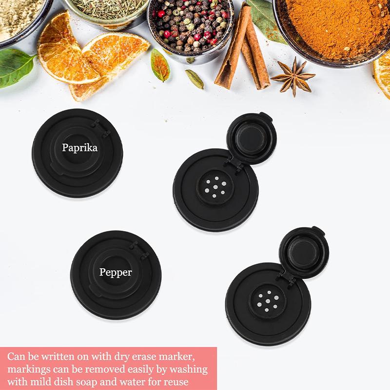 4 Pack Salt and Pepper Shaker Portable Mini Spice Container for Outdoor Picnic Seasoning Dispensers with Lids for Kitchen Tool