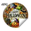 Halloween Party Favors Stained Glass Style Static Window Clings Waterproof PVC Pumpkin Ghost Bat Indoor Outdoor Decorations Haunted House Decals