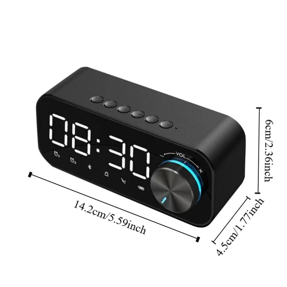 Small Size Mini Alarm Clock High Volume LED Alarm Clock 2 in1 Bluetooth Speakers  Home Use