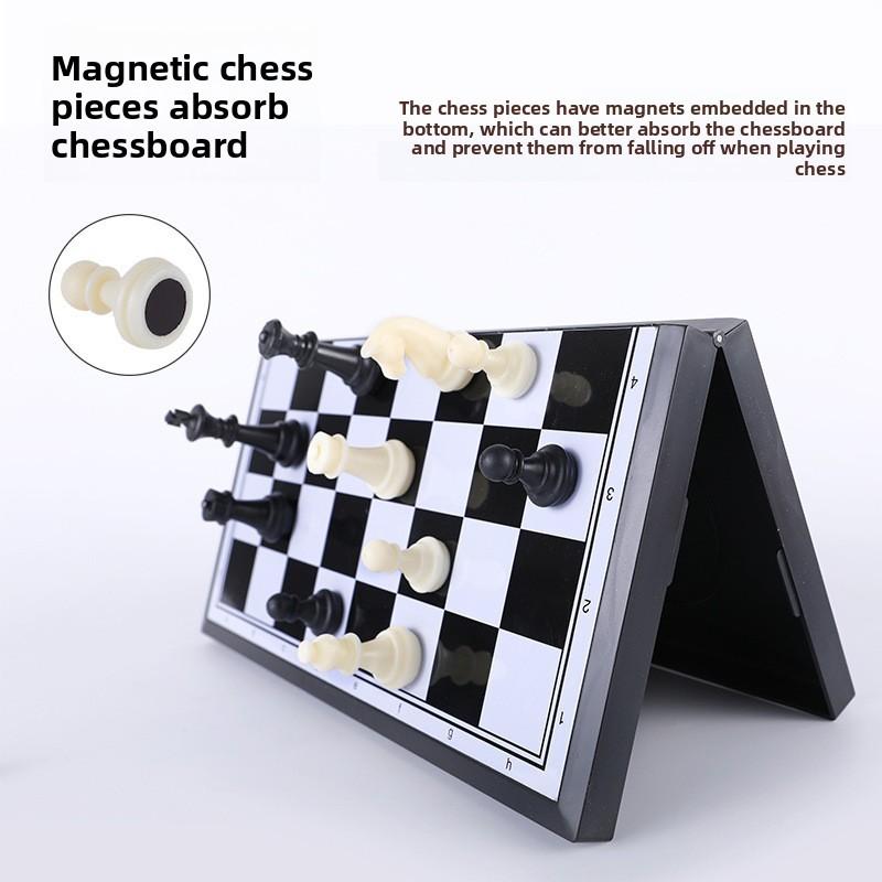 Chess Magnetic Folding Board Game Portable Travel Chessboard For Kids Adults And