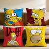 The S-Simpsons Anime Cushion Cover Home & Car Multi-Scene Pillow Cover - Reversible, Soft & Durable for Daily Use