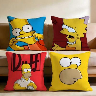 Die S-Simpsons Anime Kissenhülle Home & Auto Mehrzweck-Kissenbezug - Wendbar, Weich & Strapazierfähig für den täglichen Gebrauch