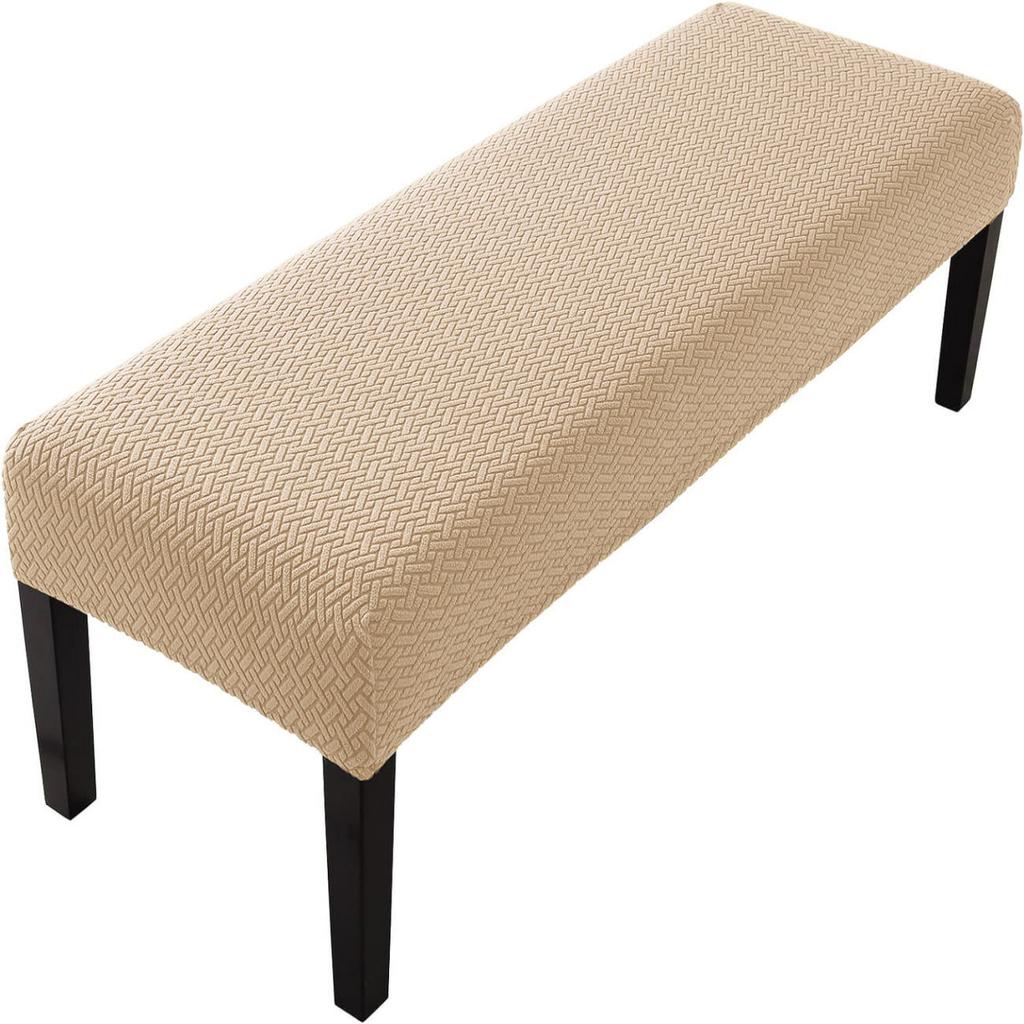 Long Grid Jacquard Household Dust-proof Bench Cover Stretch All-inclusive Piano Stool Covers for Home Decor Leisure Bench Cover