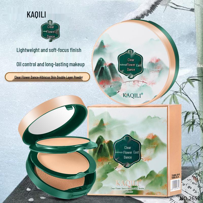 

Kaqili Dual-Use Setting Powder: Double-Layer Concealer, Contour, and Moisturizing Loose Powder for Dry and Wet Application.