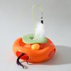 Cat Fun Plate Three Ways Cat Teaser Toy Electric Feather Training Pet Self-entertaining Gadget Cat Plates Toy Feather Accessory