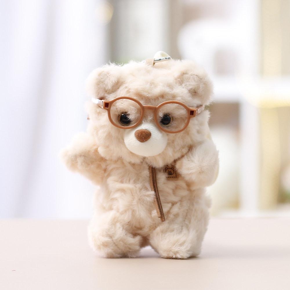 Plush Bear Keychain With Polyester Fiber For Girls Gift And Bag Decoration