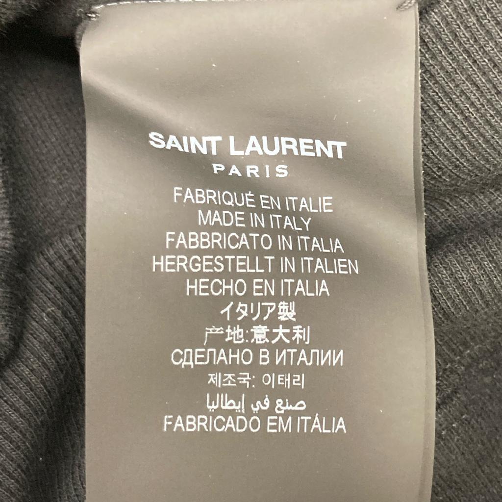 Yves Saint-Laurent 23ss 720944 Glitter Logo Sweat Trainer Tops S blackUsed