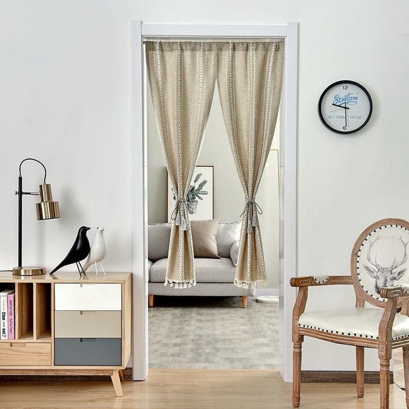 Door Curtain, Semi-Blackout Partition, Short Curtain, Japanese Japanese, Korean, Taiwanese Curtain, Blind Curtain Fabric