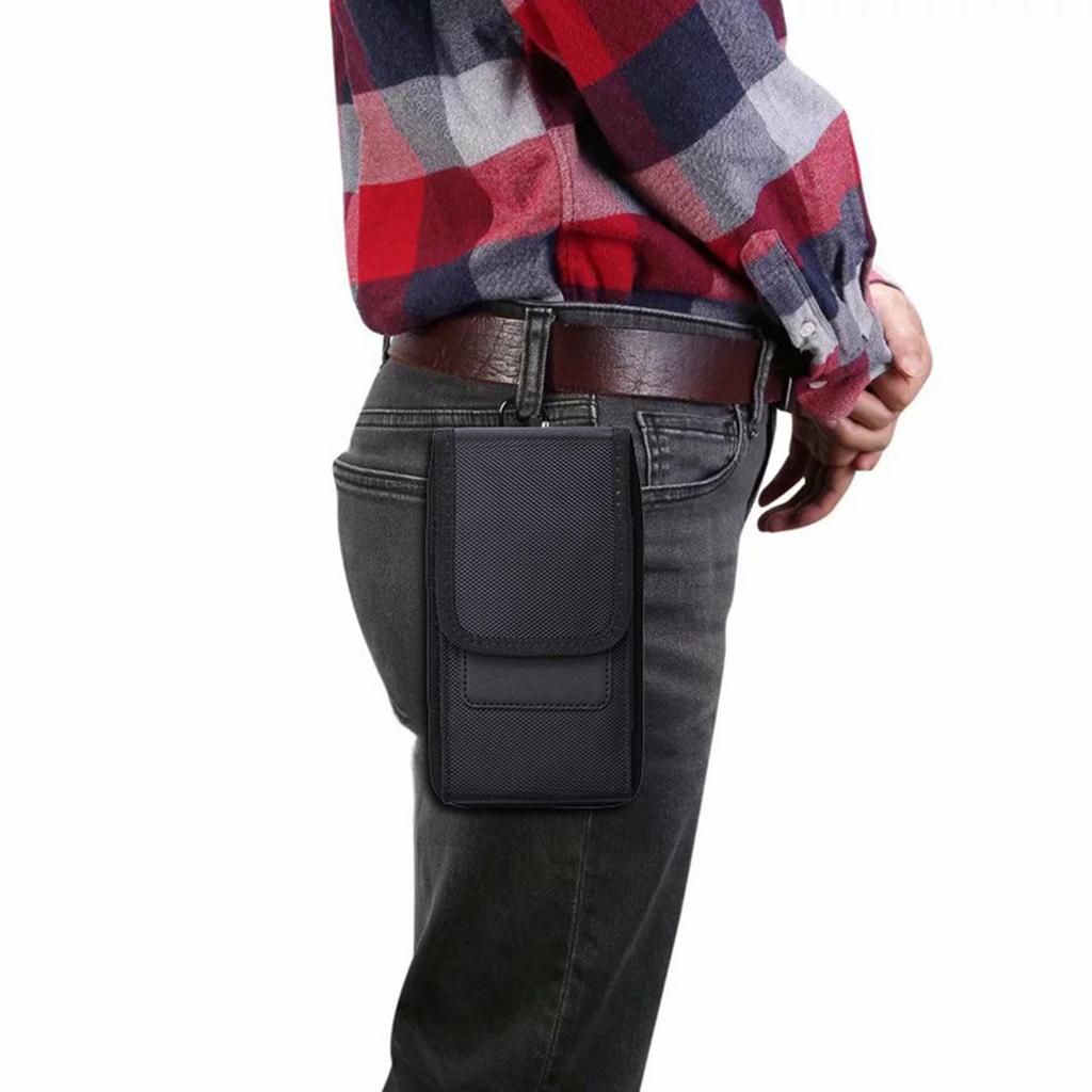 Leder-Hüfttasche mit zwei Fächern & Gürtelclip-Hülle