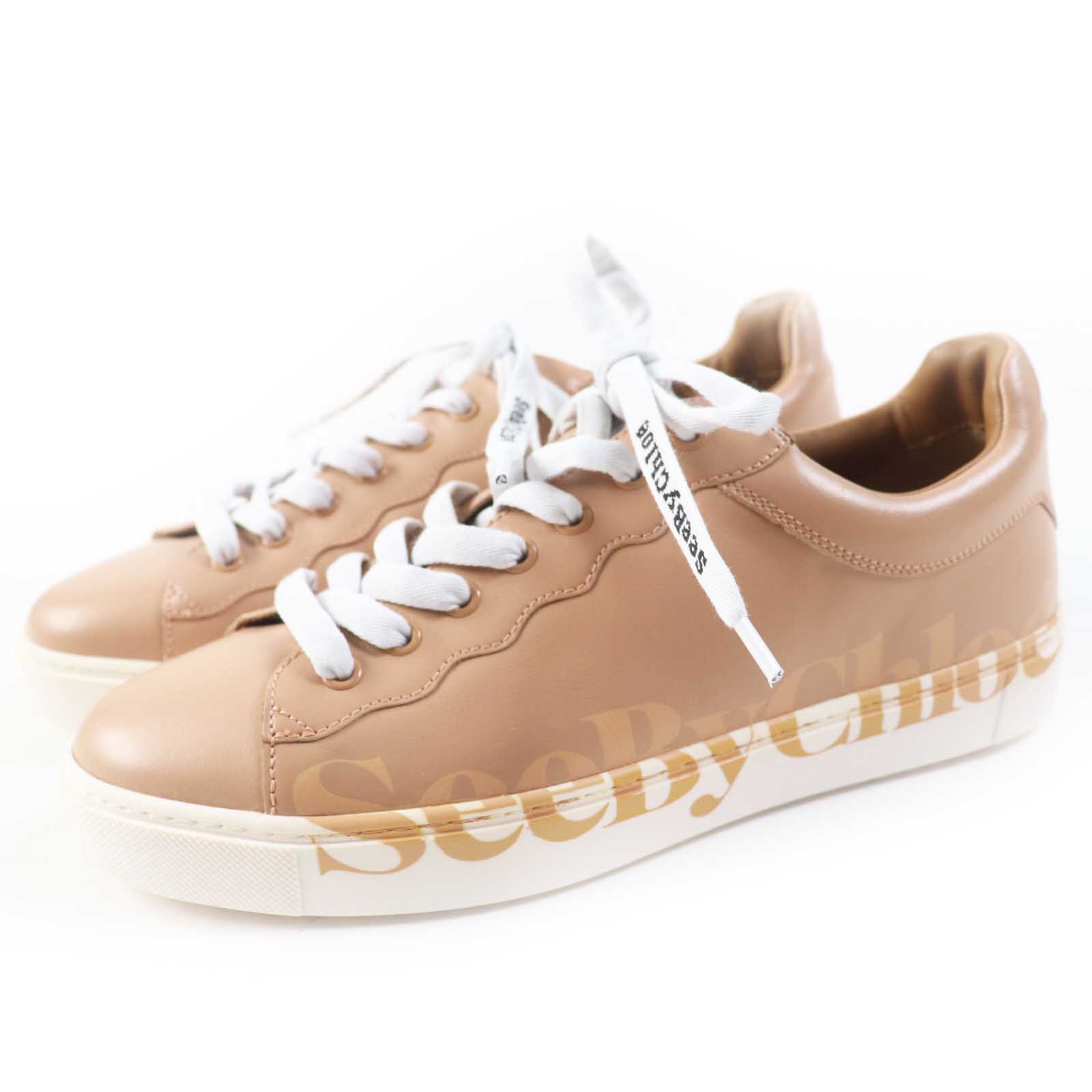 

Excellent SEE BY CHLOE Low cut sneakers ESSIE beige leather Women 38 SB33125A Used