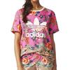 Adidas Originals Lifestyle Casual Series Round Neck Soft Comfortable Short Sleeve Regular T-Shirt Women Tops Pink AJ8142