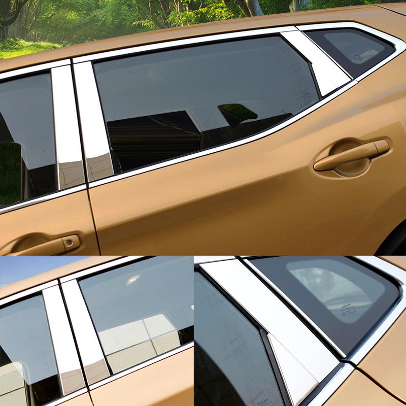 For Nissan Qashqai J11 2014 2015 2016 2017 2018 Car Window Center Pillar Cover Trims Sticker Car Styling Accessories