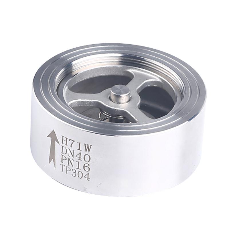 1/2" 3/4" 1" 2" 304 Stainless Steel Wafer Check Valve H71W-16P DN15/DN20/DN25/DN32/DN40/DN50 Lift Type