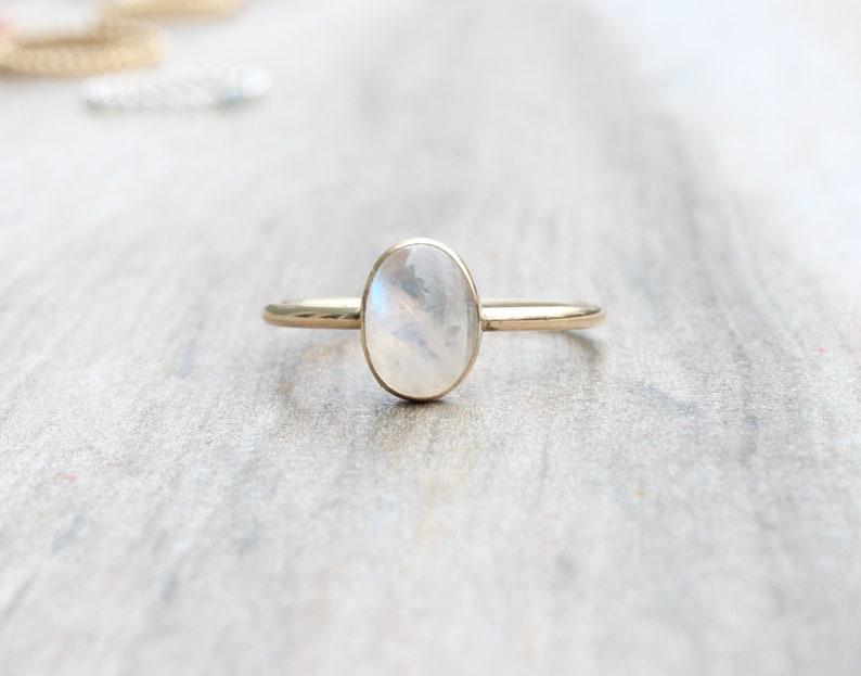Solid 925 Sterling Silver Moonstone Gemstone Handmade Designer Minimalist Statement Women Ring Jewelry Mom Gifts