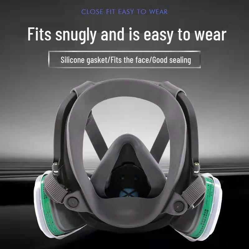 6800 Full Face Industrial Anti-Gas Mask for Ammonia, Hydrogen Sulfide, and Organic Acids